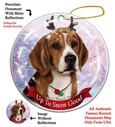 Beagle Up to Snow Good Christmas Ornament