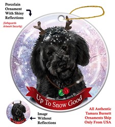 Labradoodle  Up To Snow Good Christmas Ornament- click for more breed colors