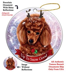 Poodle Up to Snow Good Christmas Ornament- Click for more breed options