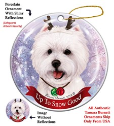 West Highland Terrier Up to Snow Good Christmas Ornament