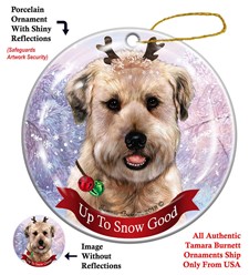 Soft Coated Wheaten Terrier Up to Snow Good Dog Christmas Ornament