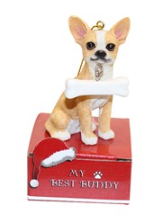 Chihuahua Fawn My Best Buddy Dog Breed Christmas Ornament