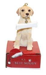 Labrador Yellow My Best Buddy Dog Breed Christmas Ornament