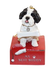 Shih Tzu My Best Buddy Dog Christmas Ornament