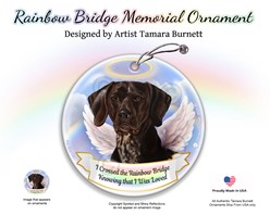 German Shorthaired Pointer Rainbow Bridge Memorial Ornament