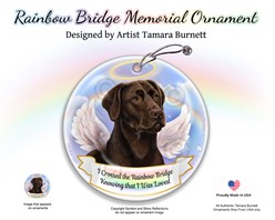 Labrador Retriever Rainbow Bridge Memorial Ornament-Click for more breed colors