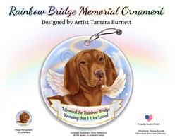 Vizsla Dog Rainbow Bridge Memorial Ornament