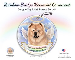 Chow Chow Rainbow Bridge Memorial Ornament - click for more breed colors
