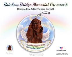 Irish Setter Rainbow Bridge Memorial Ornament