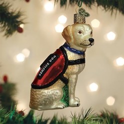 Service Dog Old World Christmas Dog Ornament