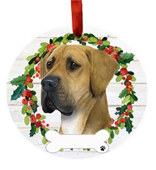Great Dane Dog Breed Wreath Christmas Ornament - click for more breed options