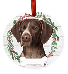 German Shorthaired Pointer Dog Breed Wreath Ornament