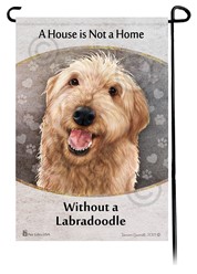 Labradoodle House is Not a Home Garden Flag- click for more breed colors